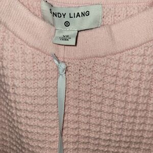 Sandy Liang Soft Pink Crew Neck Sweater